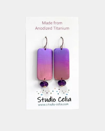 Titanium Ombre Long Drop Earrings