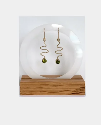 Long Wiggle Earrings with Peridot