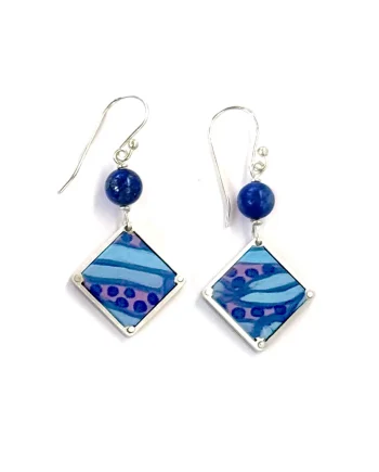 Foam Brewers Dead Flowers Earrings with Lapis Lazuli