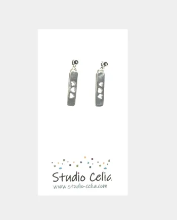 3 Tiny Heart Dangle Earrings