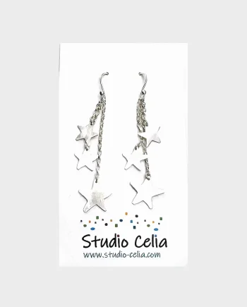 Party Perfect Silver Stars Earrings