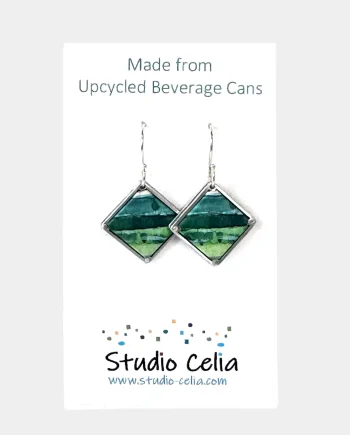 Tree House Tasman Bay Shades of Green Earrings