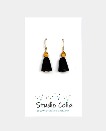 Black and Gold Earrings (Vintage Update)