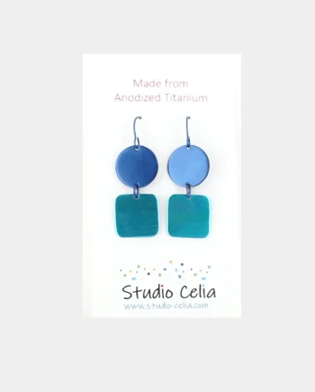 Titanium Blue-Green Earrings