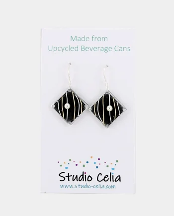 Widowmaker Bees Pearl and Wire Earrings