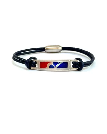 Upcycled PBR Leather Bracelet with Magnetic Clasp