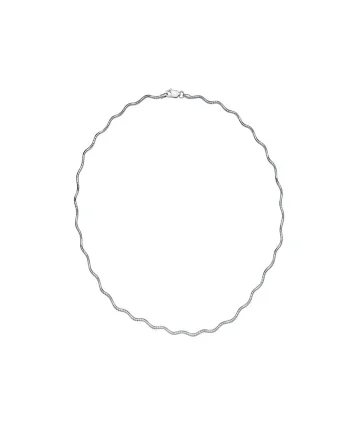 Sterling Silver Wavy Omega Chain