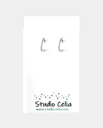 Delicate Twisted Sterling and Fine Silver Hoops